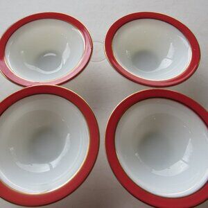 Set of 4 Vintage Pink and Gold Pyrex Cereal Bowls